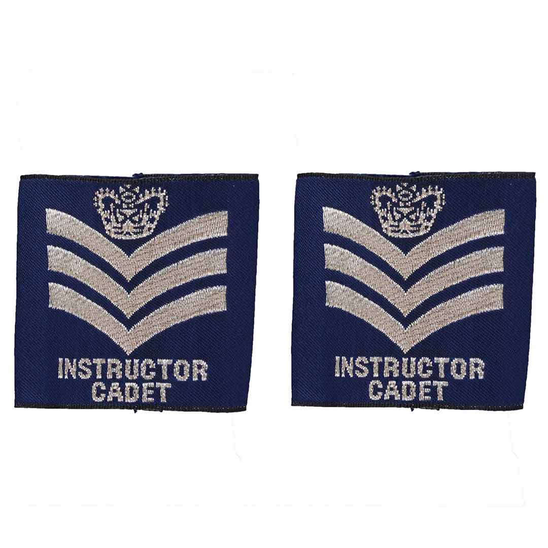Air Cadet Instructor Flight Sergeant (Sgt) - Slider Epaulette - Royal Air Force Badge - Imperial Highland Supplies