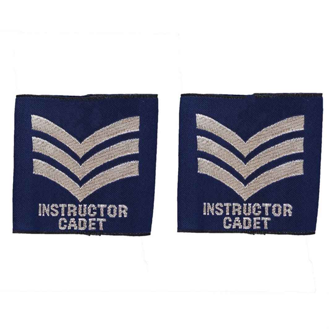 12 Pairs - Air Cadet Instructor Sergeant (Sgt) – Slider Epaulette - Royal Air Force Regiment - Royal Air Force Badge - Imperial Highland Supplies