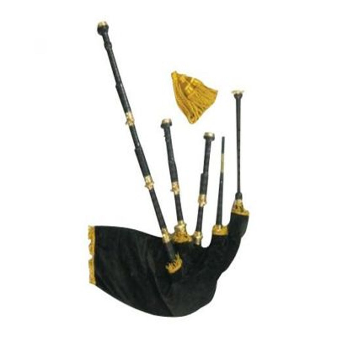 African Black wood Highland Bagpipe Fully Gold Plated - Imperial Highland Supplies