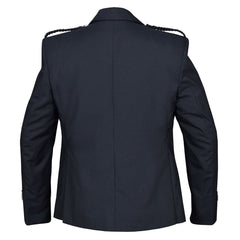Argyll Jacket Black Barathea Wool Fabric With 5 Button Vest Gauntlet Style Cuffs - Imperial Highland Supplies