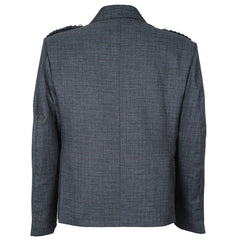 Argyll Jacket Blue Worsted Wool Serge Fabric With 5 Button Waistcoat - Imperial Highland Supplies