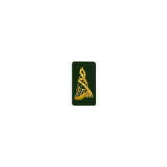 Bagpipe Badge Gold Bullion On Green - Imperial Highland Supplies