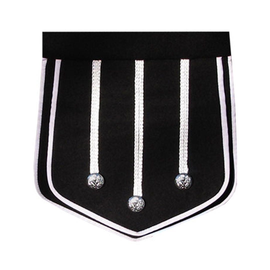 Black Pipe Band Doublet With White Trim - Imperial Highland Supplies