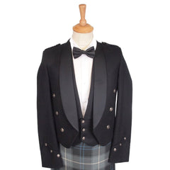 Brian Boru Jacket and Waistcoat Black Barathea - Imperial Highland Supplies
