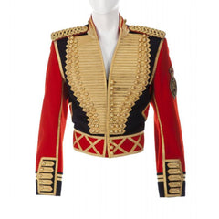 British wool hussar jacket,Michael Jackson leave me alone Military officer Jacket with gold Braiding - Imperial Highland Supplies