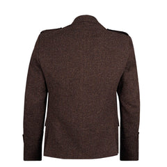 Brown Shetland Tweed Argyll Kilt Jacket And Waistcoat - Imperial Highland Supplies