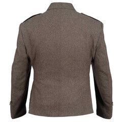 Brown Tweed Wool Argyll Jacket With Waistcoat/Vest - Imperial Highland Supplies