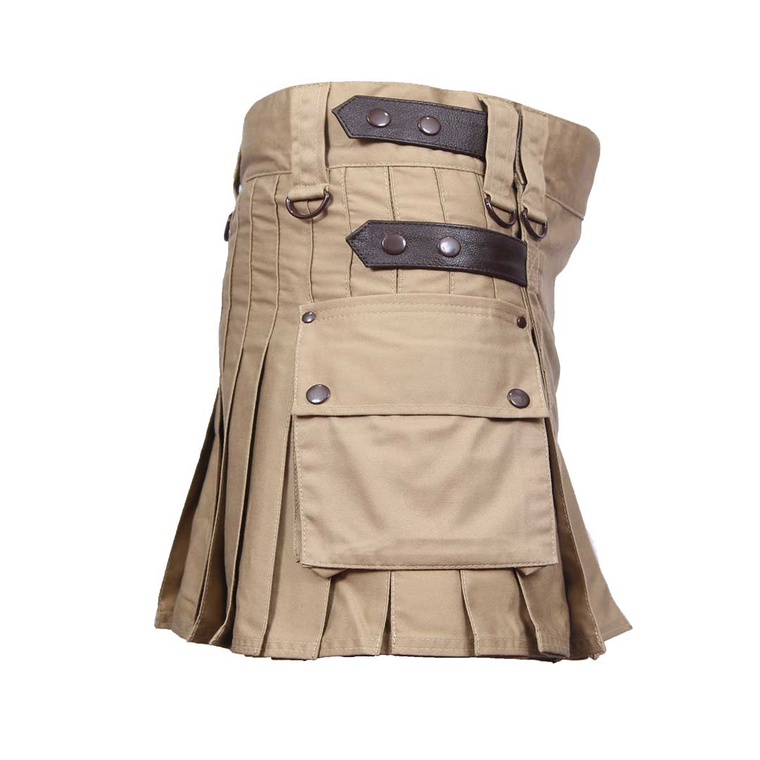 Deluxe Utility Kilt Women Khaki - Imperial Highland Supplies