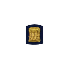 Drum Badge Gold Bullion On Blue - Imperial Highland Supplies