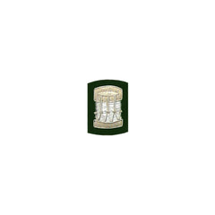 Drum Badge Silver Bullion On Green - Imperial Highland Supplies