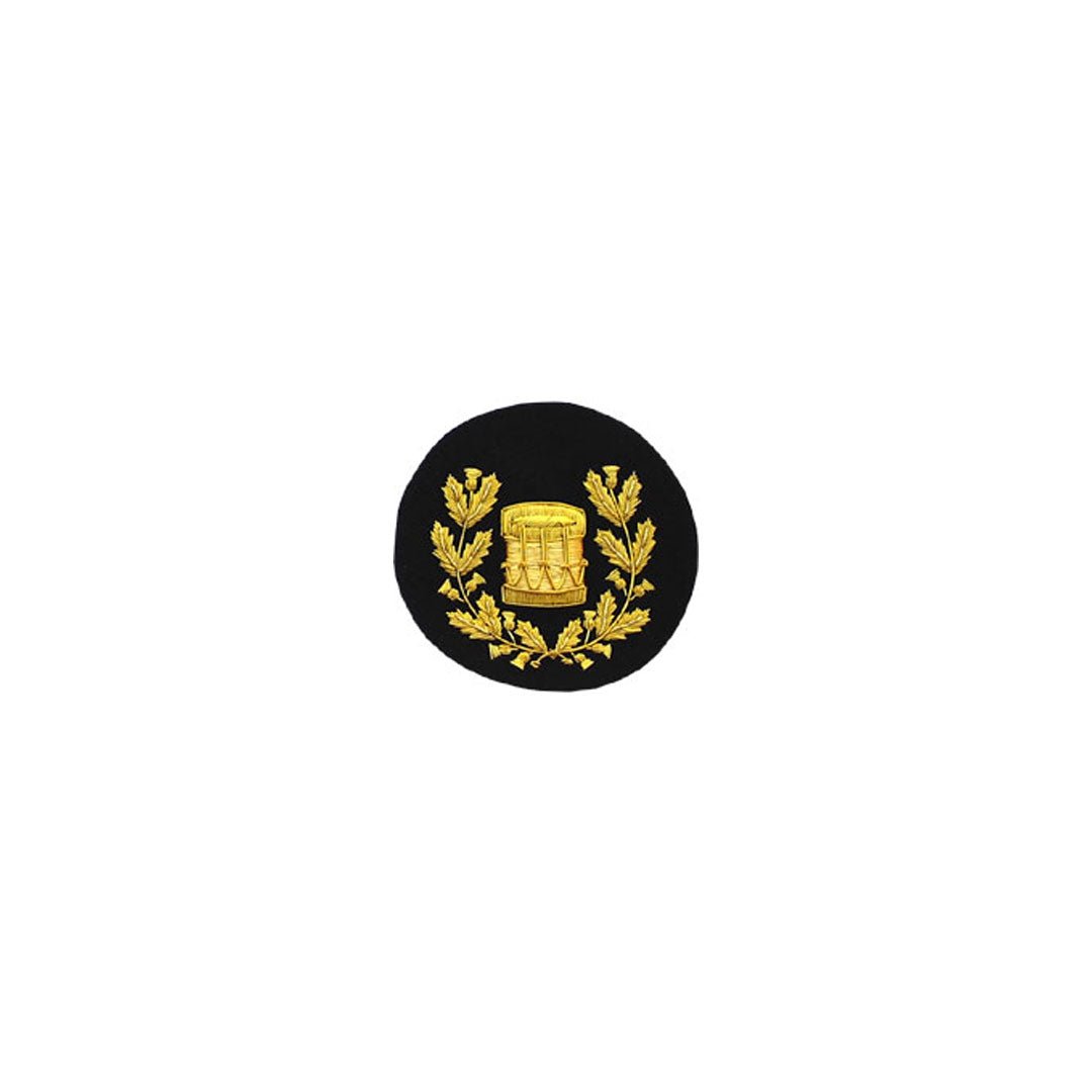 Drum Major Badge Gold Bullion On Black - Imperial Highland Supplies