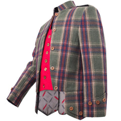 Ettrick Tweed Sheriffmuir Jacket With Red Waistcoat - Imperial Highland Supplies