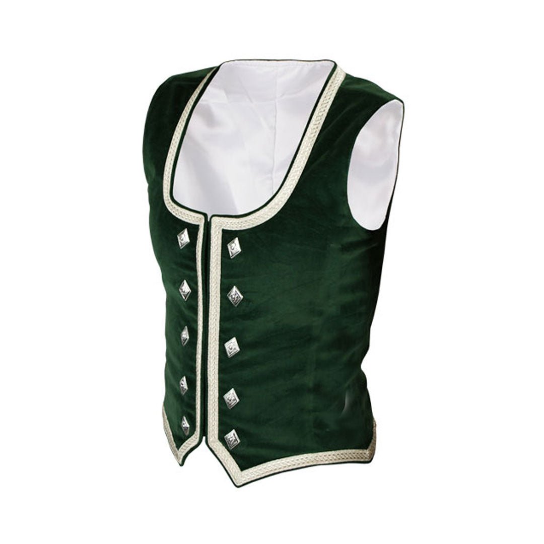 Green Velvet Highland Dance Vest - Imperial Highland Supplies