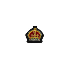 Kings Crown Badge Gold Bullion On Black - Imperial Highland Supplies