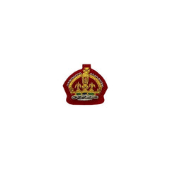 Kings Crown Badge Gold Bullion On Red - Imperial Highland Supplies