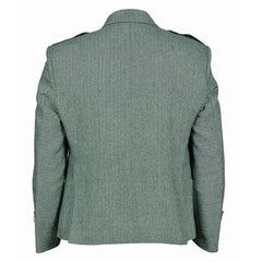 Lovat Green Tweed Argyle Kilt Jacket With 5 Button Vest - Imperial Highland Supplies