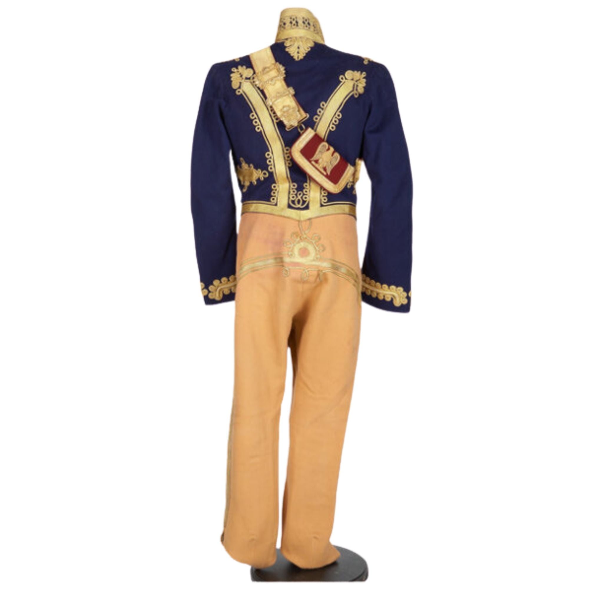 Magnificent British Hussar Officer's Uniform, Circa 1888. The blue wool dolman, the tight inner jacket, is covered in heavy - Imperial Highland Supplies