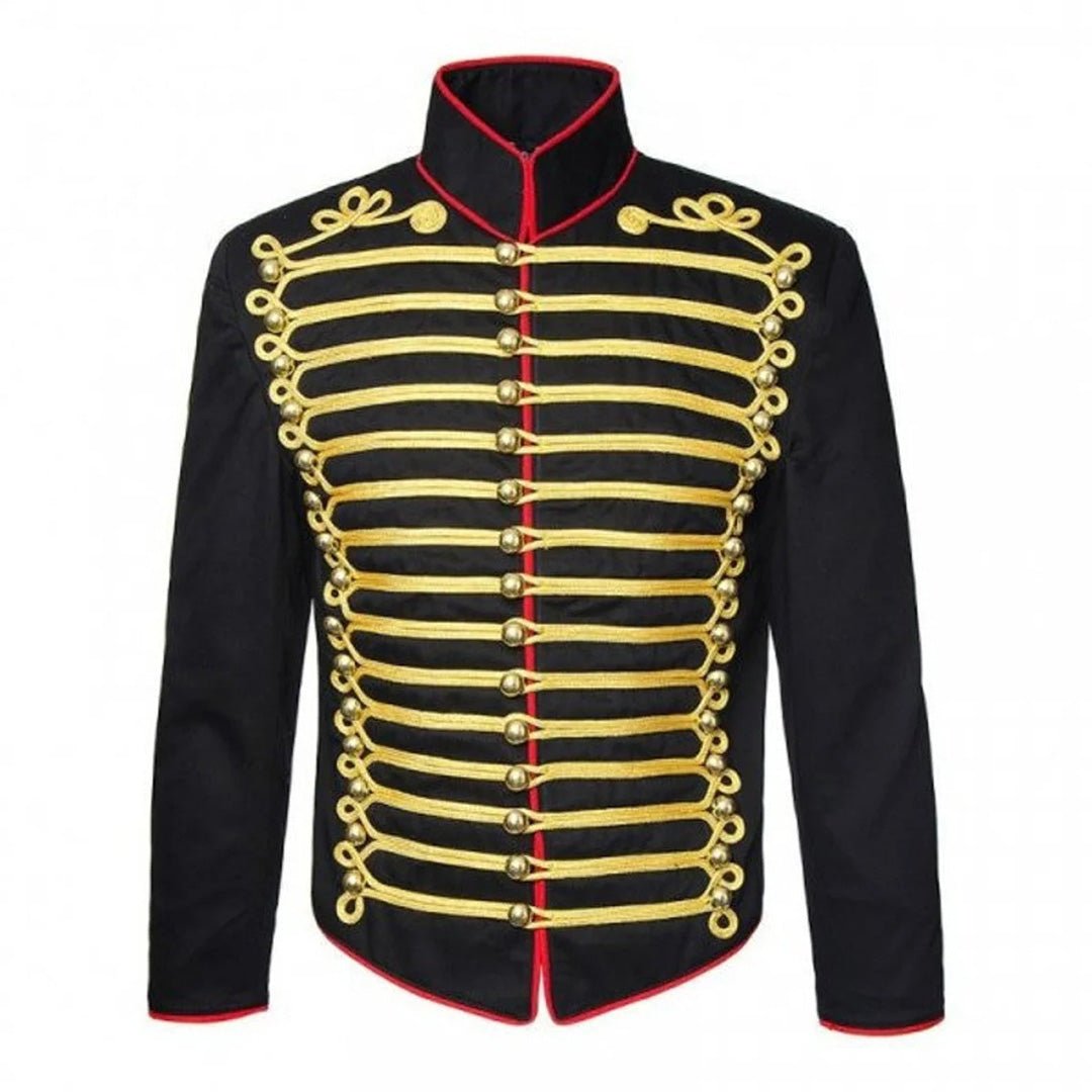 Men's Napoleonic Black Military Jacket John Smith Gold Embroidery Man Fashion Braid Jacket Custom Made - Imperial Highland Supplies