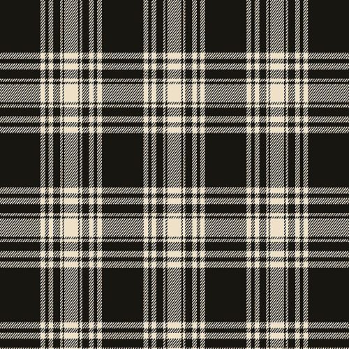 Menzies Black & White Ancient Tartan Heavyweight 16oz - Imperial Highland Supplies
