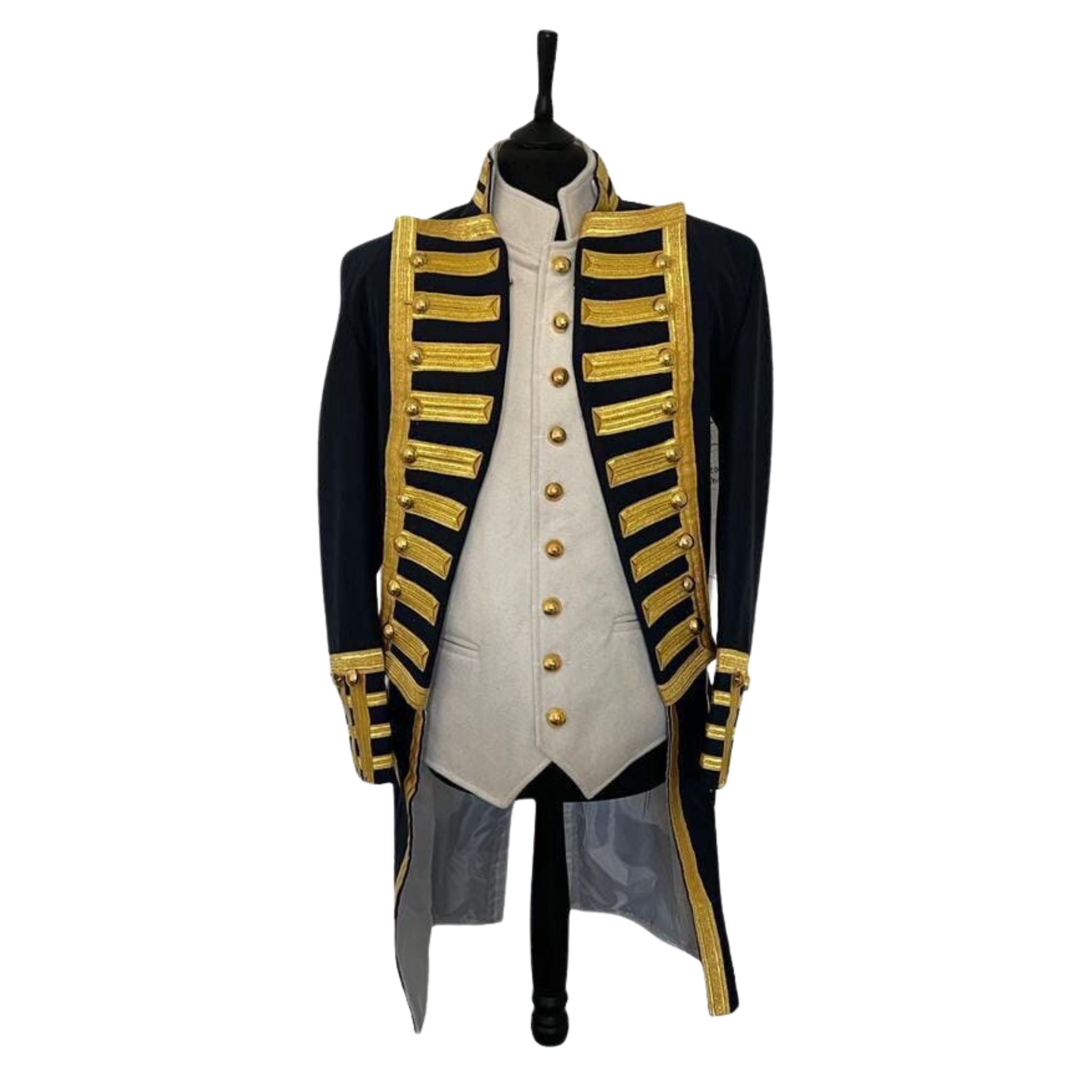 Napoleonic Regency Naval Admiral Captain Frock Coat With Waistcoat - Imperial Highland Supplies