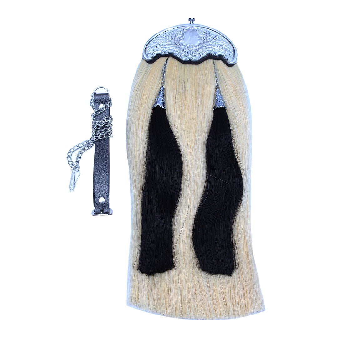 Original Long Horse Hair Sporran White Body - Imperial Highland Supplies