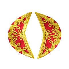 Pipe Band Doublet Red With Gold Braid And White Piping - Imperial Highland Supplies