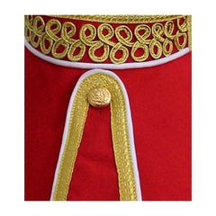 Pipe Band Doublet Red With Gold Braid And White Piping - Imperial Highland Supplies