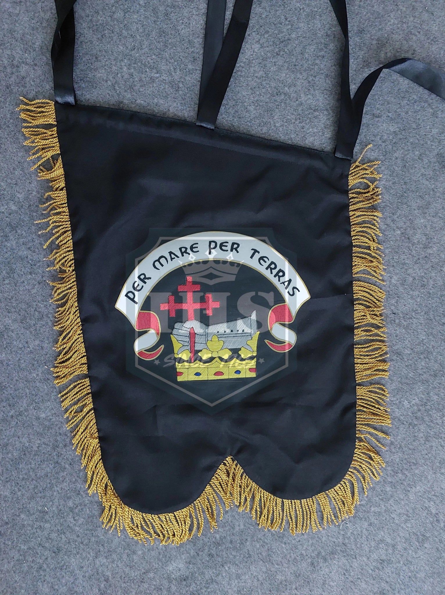 Pipe Banner Double Sided Hand Embroidered Custom Made - Imperial Highland Supplies