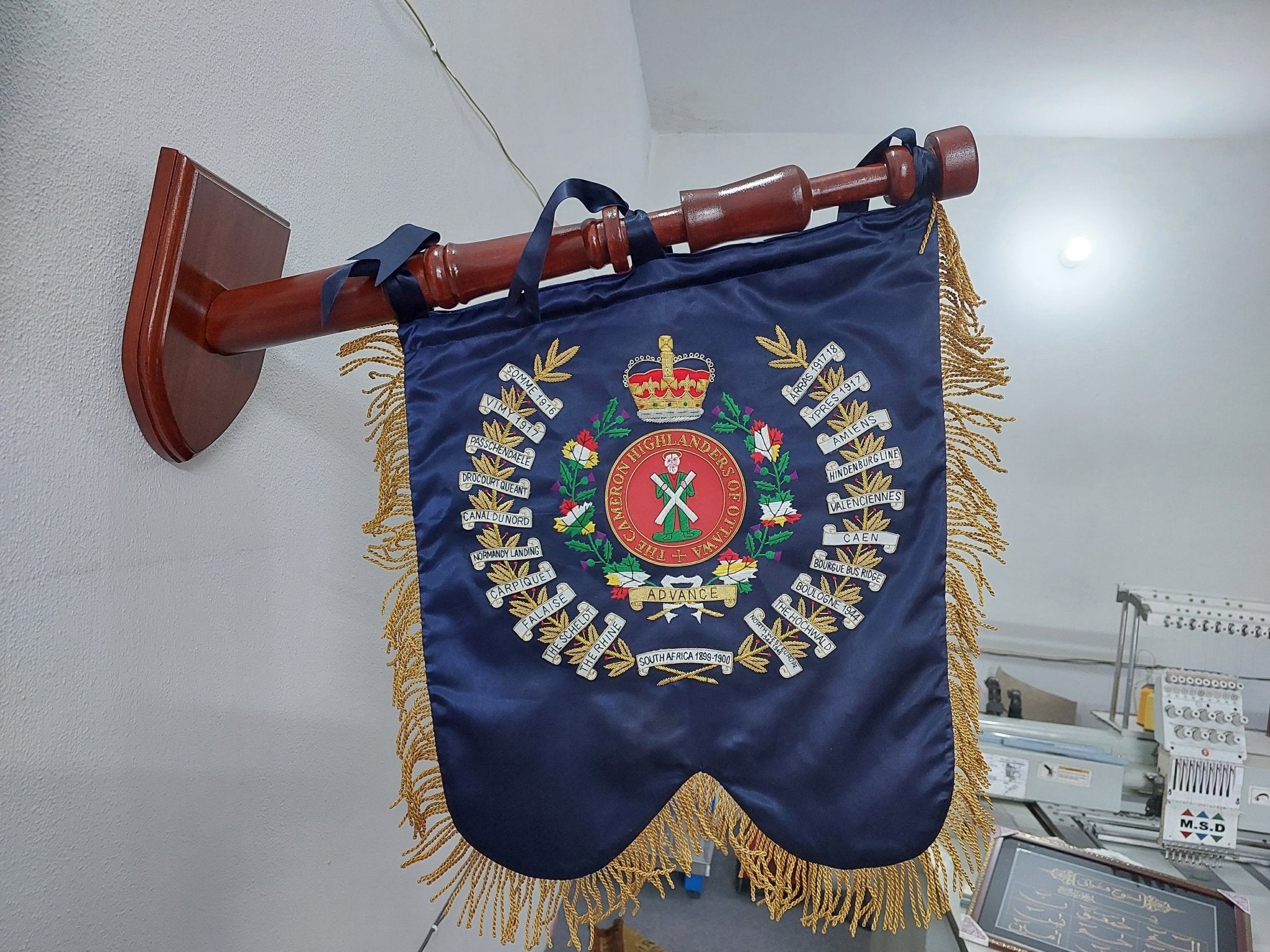 Pipe Banner Pipe Banner Double Sided Hand Embroidered Custom Made – Imperial ...