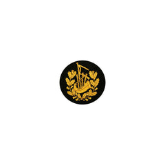Pipe Major Badge Gold Bullion On Black - Imperial Highland Supplies