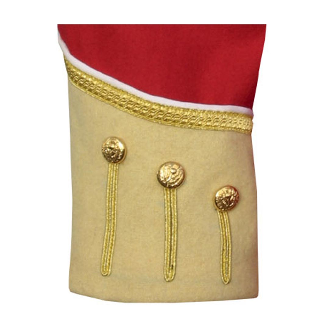 Red Blazer Wool Pipe Band Doublet Camel color collar, Epaulets and cuffs 18 - Imperial Highland Supplies