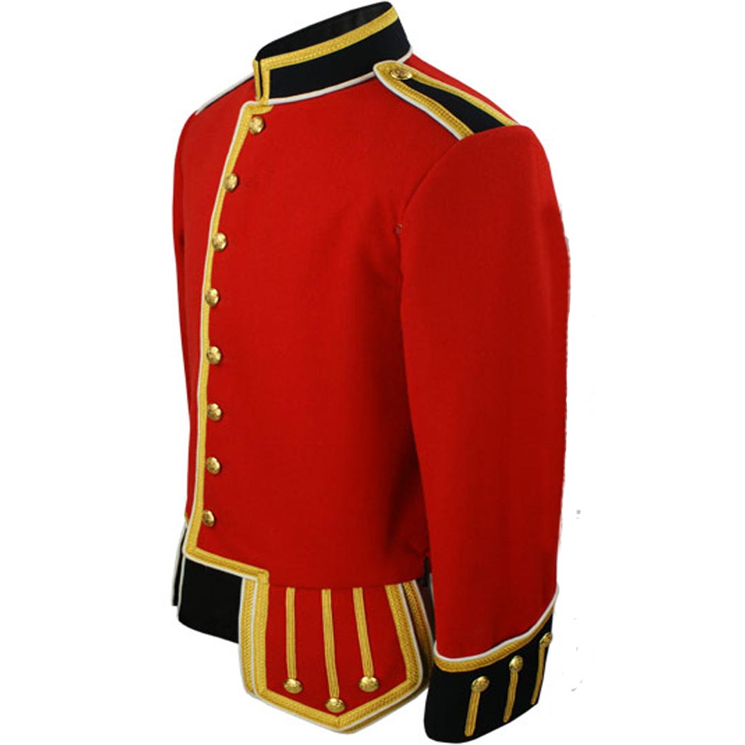Red Blazer Wool Pipe Band Doublet Navy Color Collar, Epaulets And Cuffs 20 - Imperial Highland Supplies