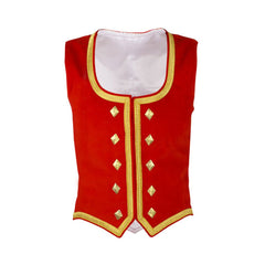 Red Velvet Highland Dance Vest - Imperial Highland Supplies