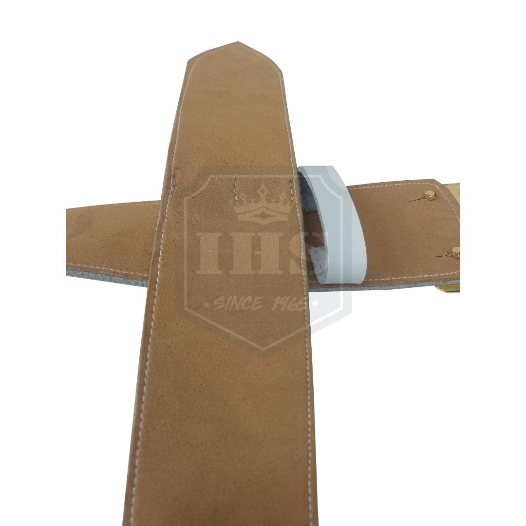 Regiment Officer Baldric Highland Sword Belt In White Leather - Imperial Highland Supplies