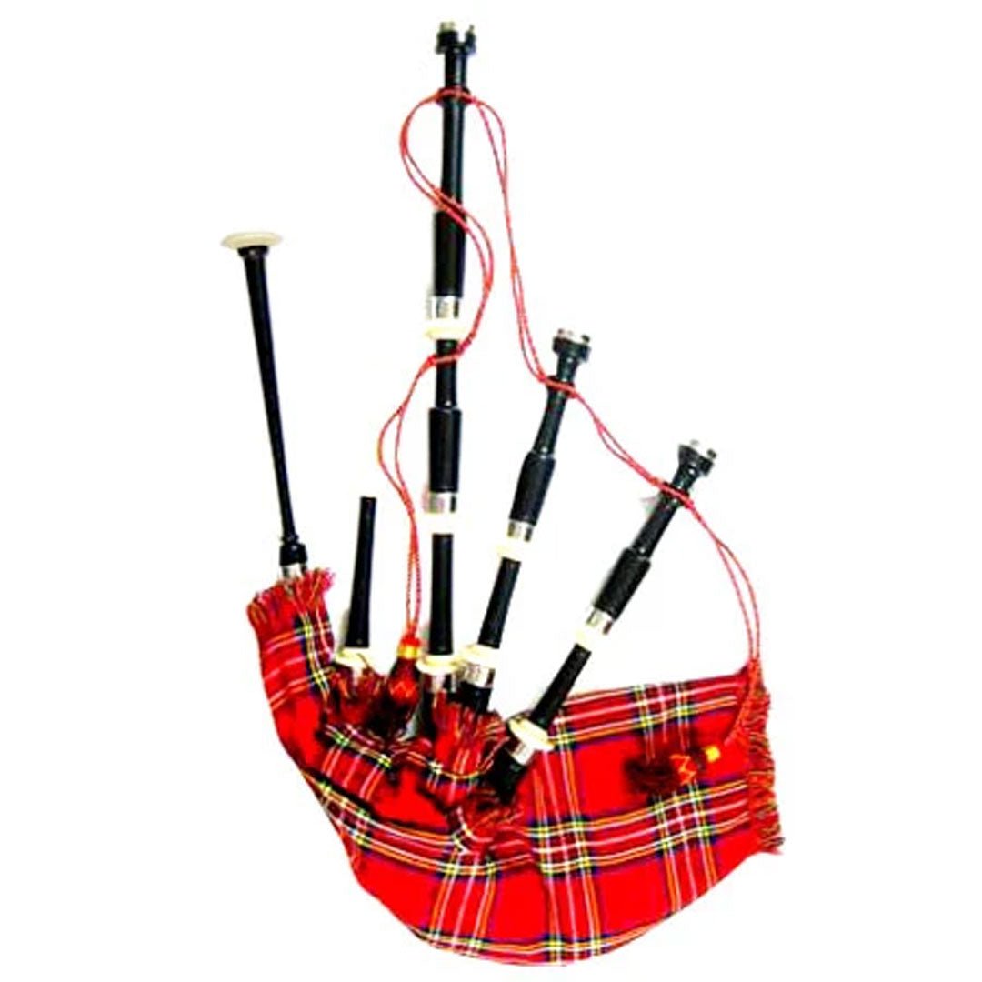 Rosewood Highland Bagpipe Black Finish Plain Turned - Imperial Highland Supplies