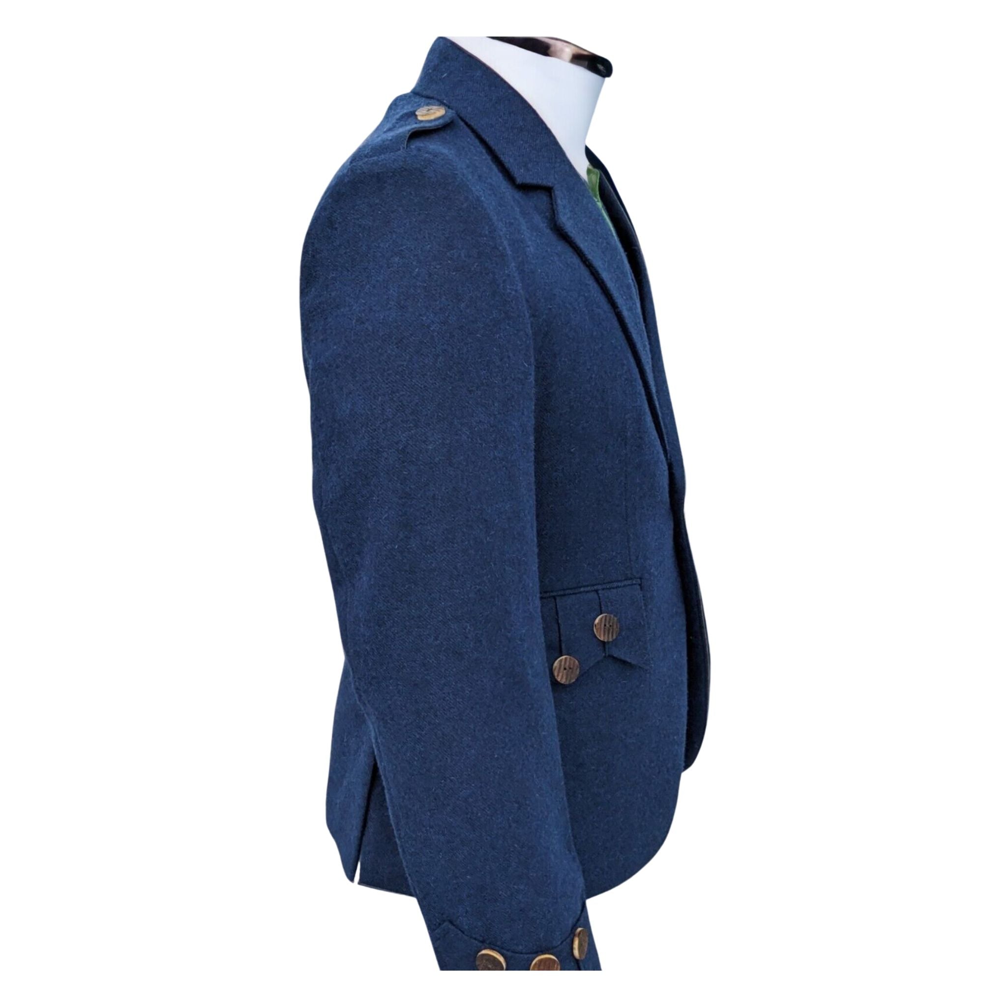 Scottish Men Blue Tweed Kilt jacket And Waistcoat Argyll Wedding Kilts Jacket - Imperial Highland Supplies