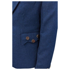 Scottish Men Blue Tweed Kilt jacket And Waistcoat Argyll Wedding Kilts Jacket - Imperial Highland Supplies