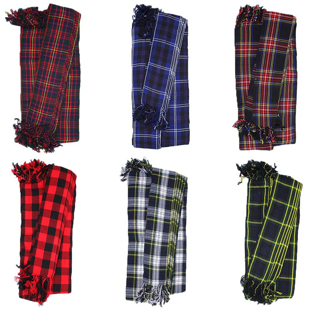 Scottish Tartan Piper Plaids Pleated - Imperial Highland Supplies