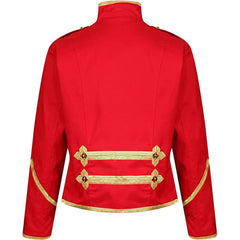 Steampunk Emo Punk Goth Military Officer Parade Jacket Red - Imperial Highland Supplies
