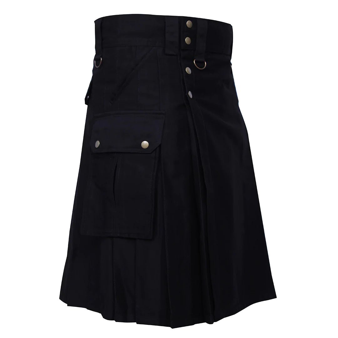 Stowaway Utility Kilt Black - Imperial Highland Supplies