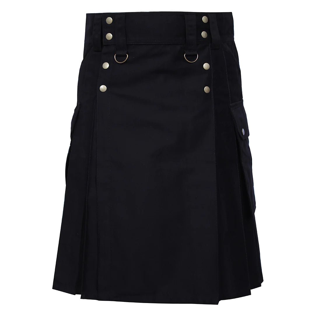 Stowaway Utility Kilt Black - Imperial Highland Supplies