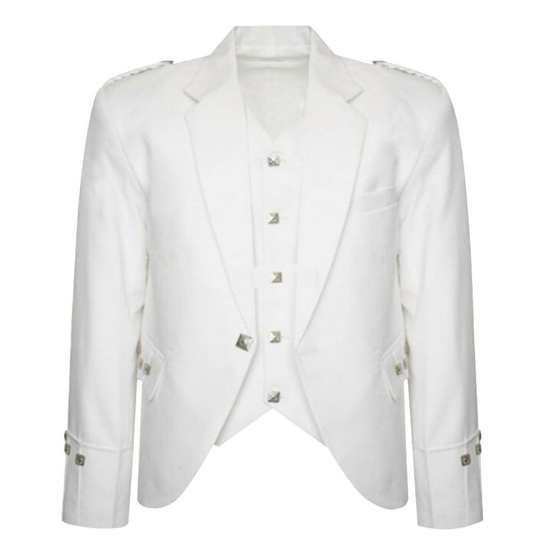 White Argyll Jacket And Vest - Imperial Highland Supplies