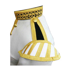 White Blazer Wool Pipe Band Doublet With Gold Braid & Gold Piping - Imperial Highland Supplies