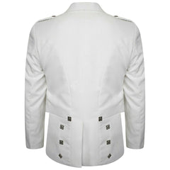 White Pipe Band Highland Prince Charlie Kilt Jacket & Waistcoat - Imperial Highland Supplies