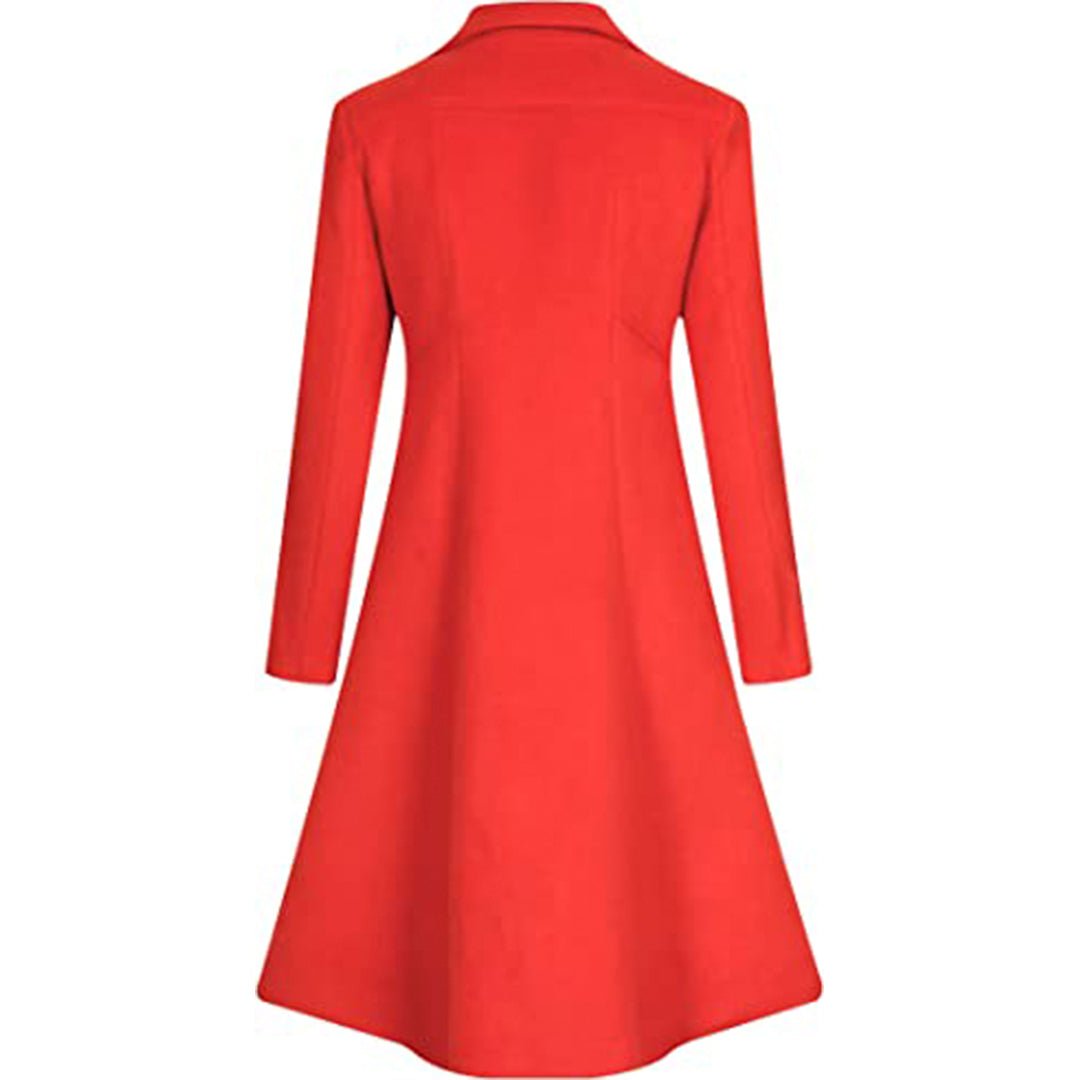 Women's Winter Wool Dress Coat Double Breasted Pea Coat Long Trench Co Women's Winter Wool Dress Coat Double Breasted Pea Coat Long Trench Co